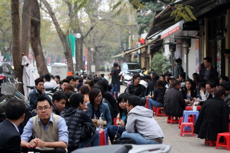 Quán cà phê vỉa hè nhộn nhịp nhất Hà thành Quán cà phê vỉa hè nhộn nhịp nhất Hà thành